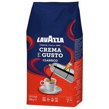 Кава Lavazza Crema e Gusto Classico в зернах 1 кг 12957382181 фото