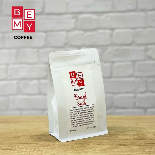 Кофе в зернах BEMY Coffee Brazil Santos| 250 г (АРАБІКА) 1900503806 фото