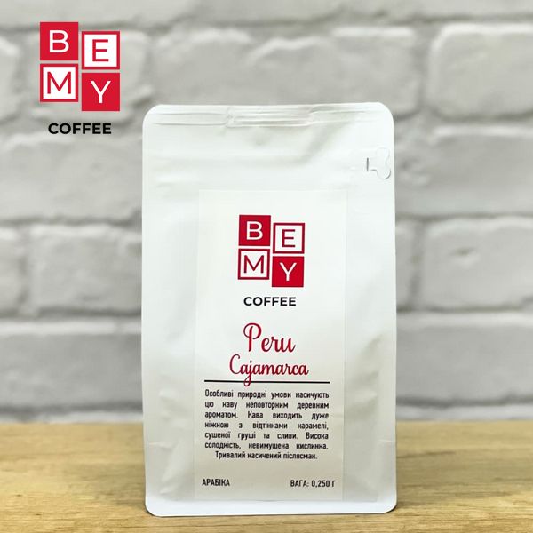 Кава в зернах BEMY Coffee Peru Cajamarca | 250 г (АРАБІКА) 1900508554 фото