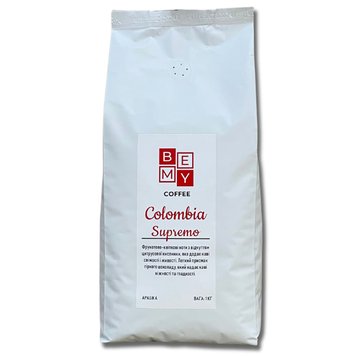 Кава в зернах BEMY Coffee Colombia Supremo| 1 кг (МОНОАРАБІКА) 1854823056 фото