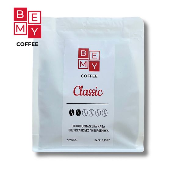 Кофе в зернах BEMY Coffee Classic | 250 г (АРАБІКА) 1855470078 фото