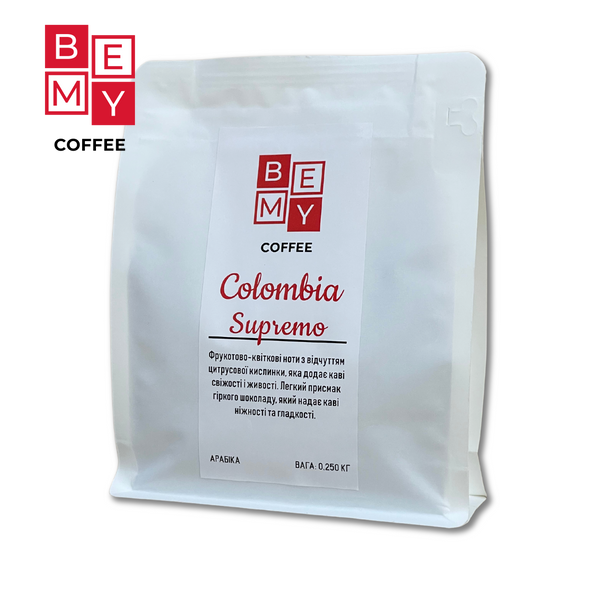 Кава в зернах BEMY Coffee Colombia Supremo| 250 г (МОНОАРАБІКА) 1855474496 фото