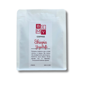 Кава в зернах BEMY Coffee Ethiopia Yirgacheffe | 250 г (МОНОАРАБІКА) 1855475541 фото